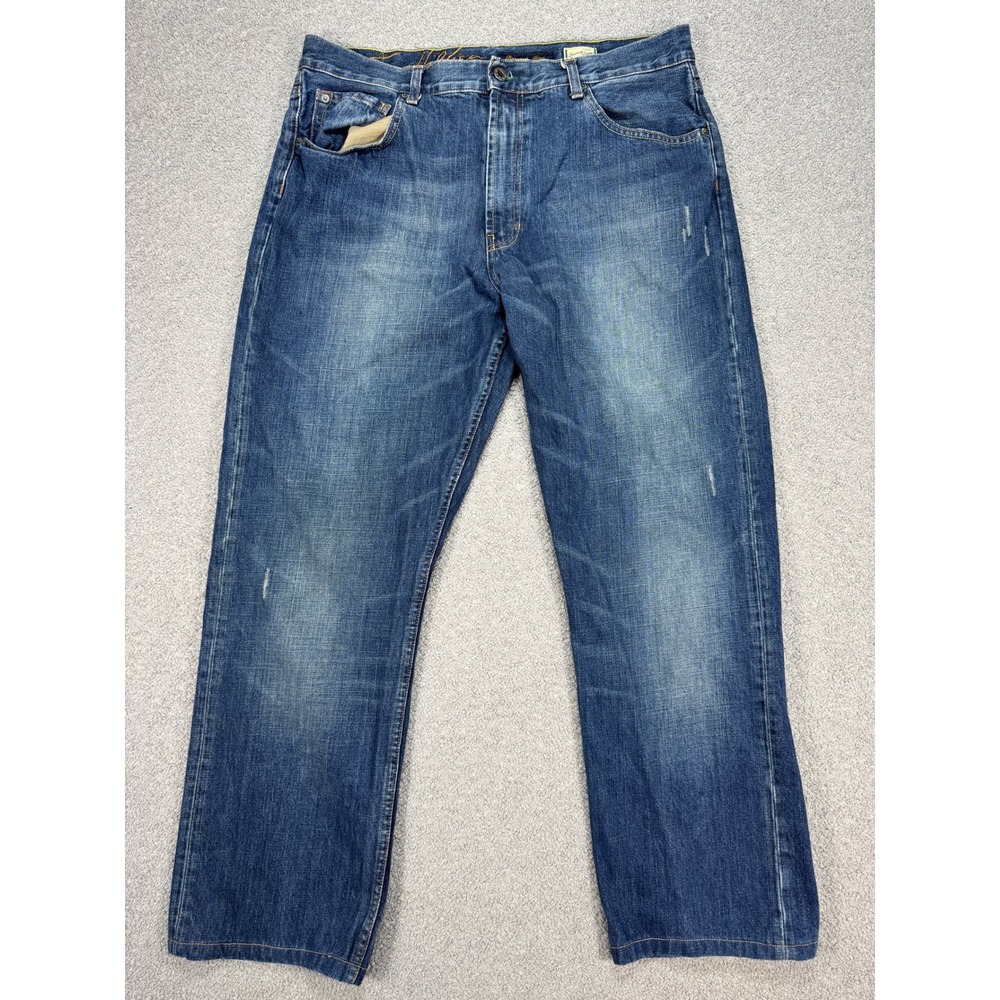 Tommy Hilfiger Jeans Men's 36x30 Blue Premium Denim Straight Leg Relaxed Fit Y2K